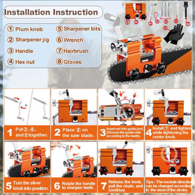OMCCHK compatible with 4-22 inch saw chains for versatile use