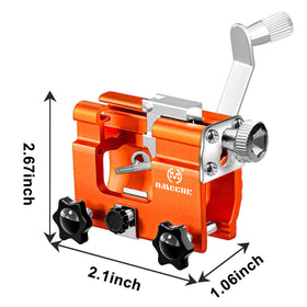 OMCCHK easy crank mechanism enables quick, simple sharpening setup
