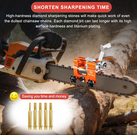 OMCCHK clamp and angle guide illustrating quick, repeatable sharpening angles