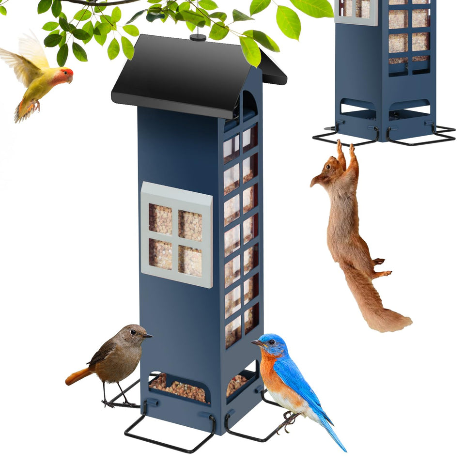 OMEUTY feeder with 360° feeding ports for multiple birds