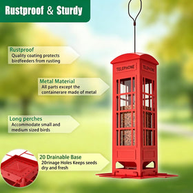 OMEUTY three-pound capacity supports multiple birds at once.