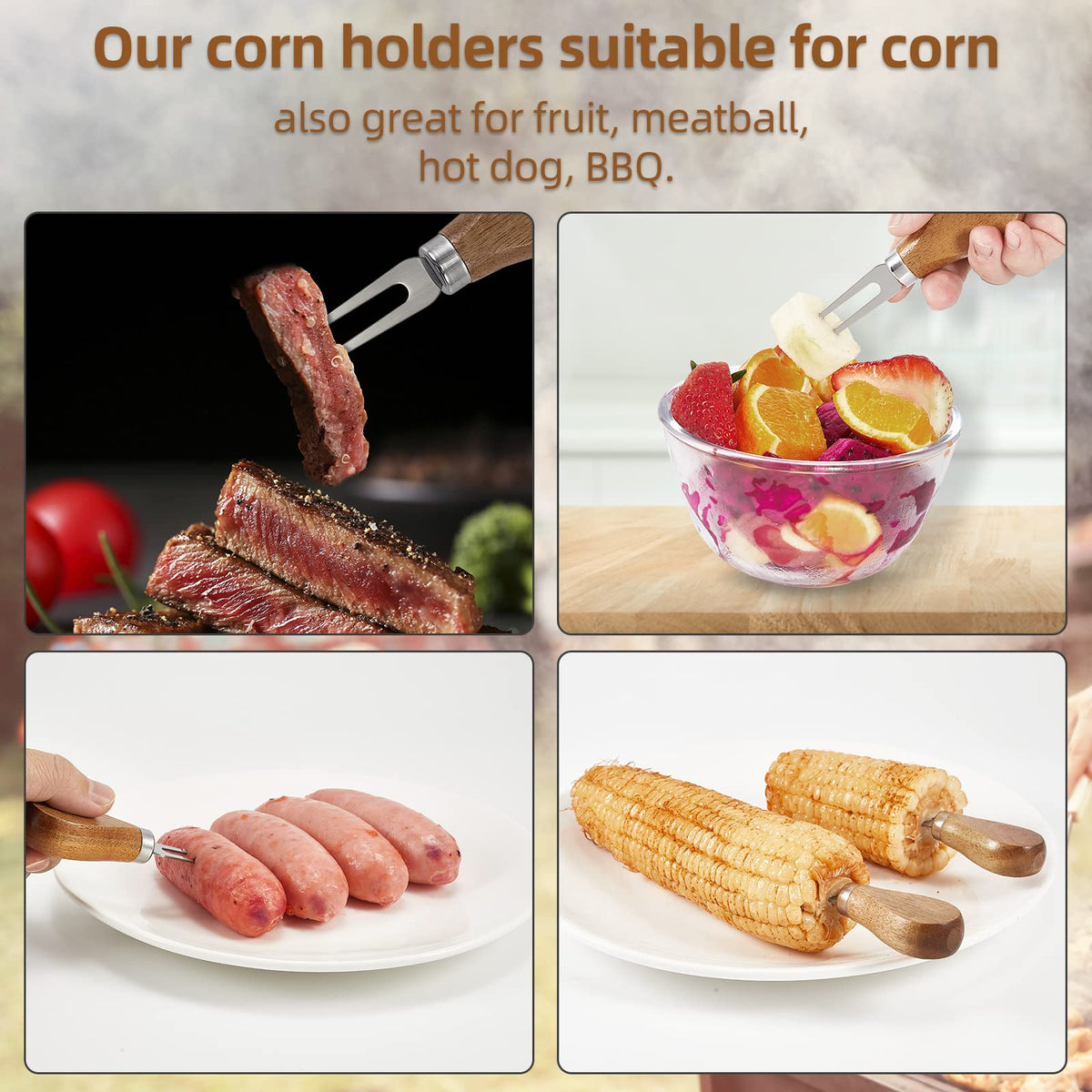OMGOD cheese-shaped corn holders add playful appeal and safe heat handling.