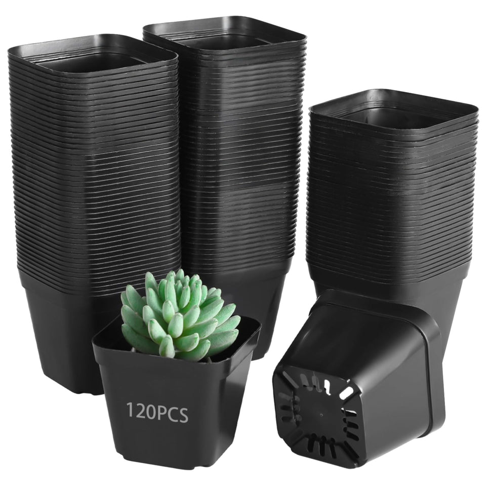 OMISTAR 120 Pcs square nursery pots with drainage holes for healthy seedling growth