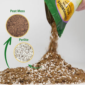 Omitgoter carnivorous soil mix dry texture close-up showing airy blend