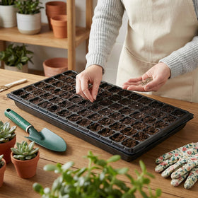 Omitgoter seed tray as a practical greenhouse accessory.