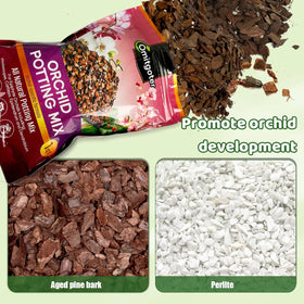 Omitgoter breathable orchid soil with bark and perlite improving airflow