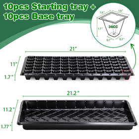 Omitgoter seed tray with drainage holes for moisture control.