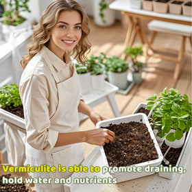 Omitgoter Vermiculite enhances potting mixes for drainage and aeration.