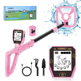 OMMO kids metal detector with rechargeable battery for long outdoor sessions