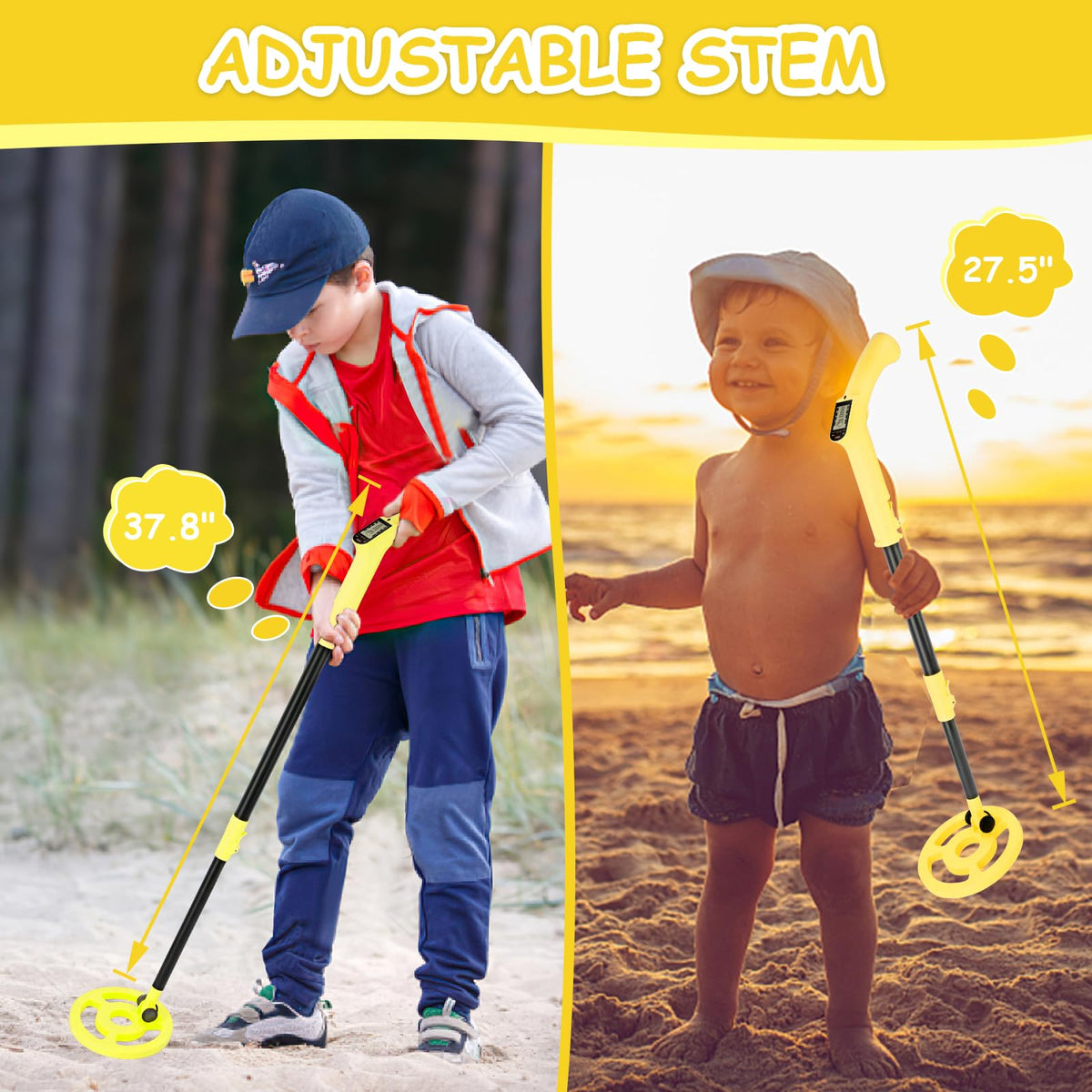 OMMO puppy LCD display adds fun visuals during metal detecting.