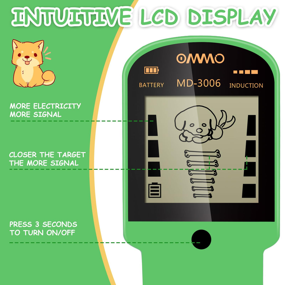 OMMO Kids lightweight detector body for easy handling by small hands outdoors.