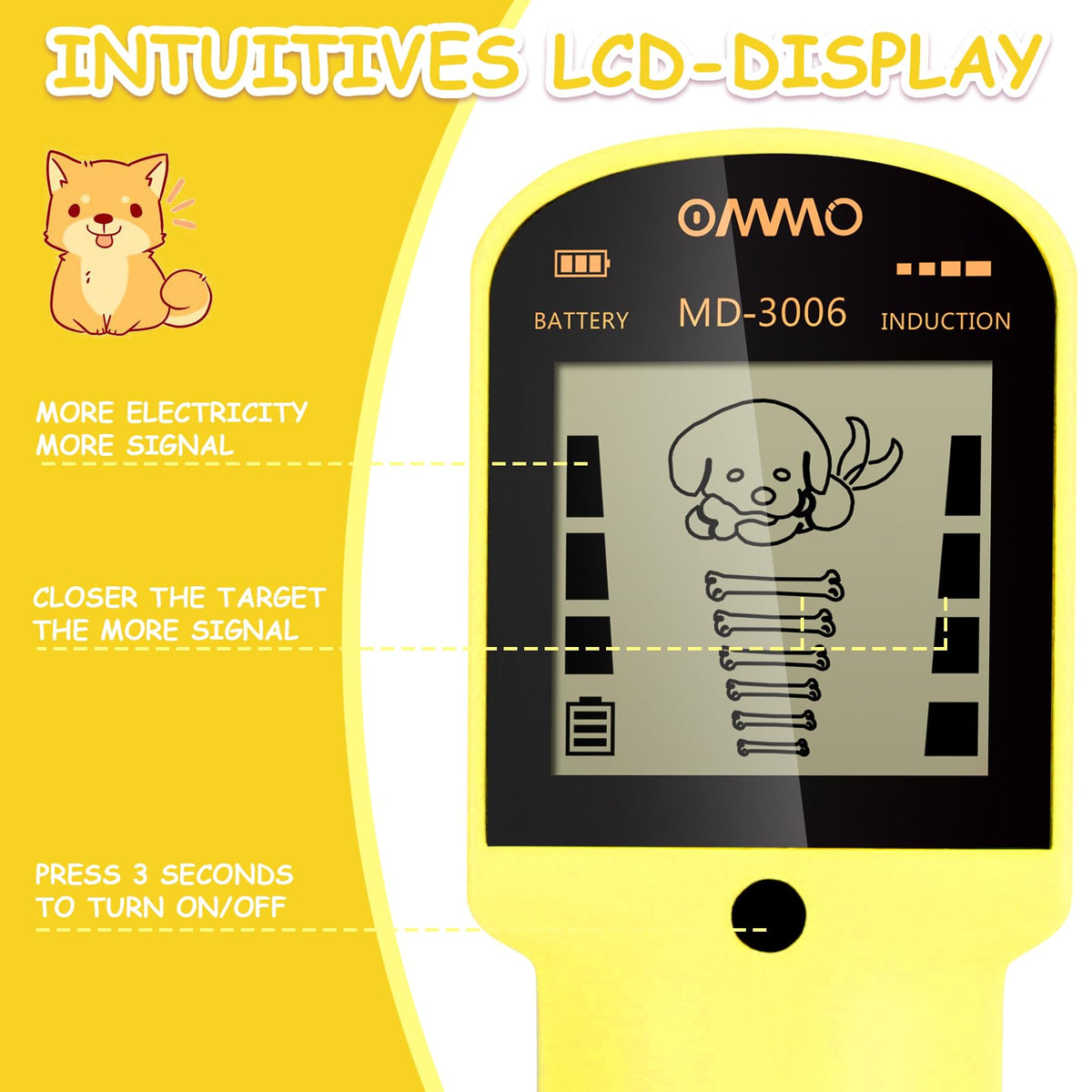 OMMO lightweight body helps kids hold the detector during adventures.