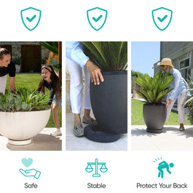 Omnia Plant Glider Australian Good Design Award-winning low-profile aesthetic.