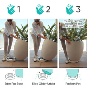 Omnia Plant Glider offers no-tools installation for quick pot movement.