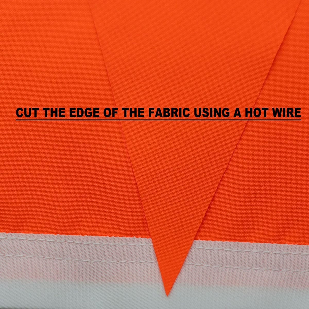 Omnisexual bright orange safety flag visible on a windy boat scene