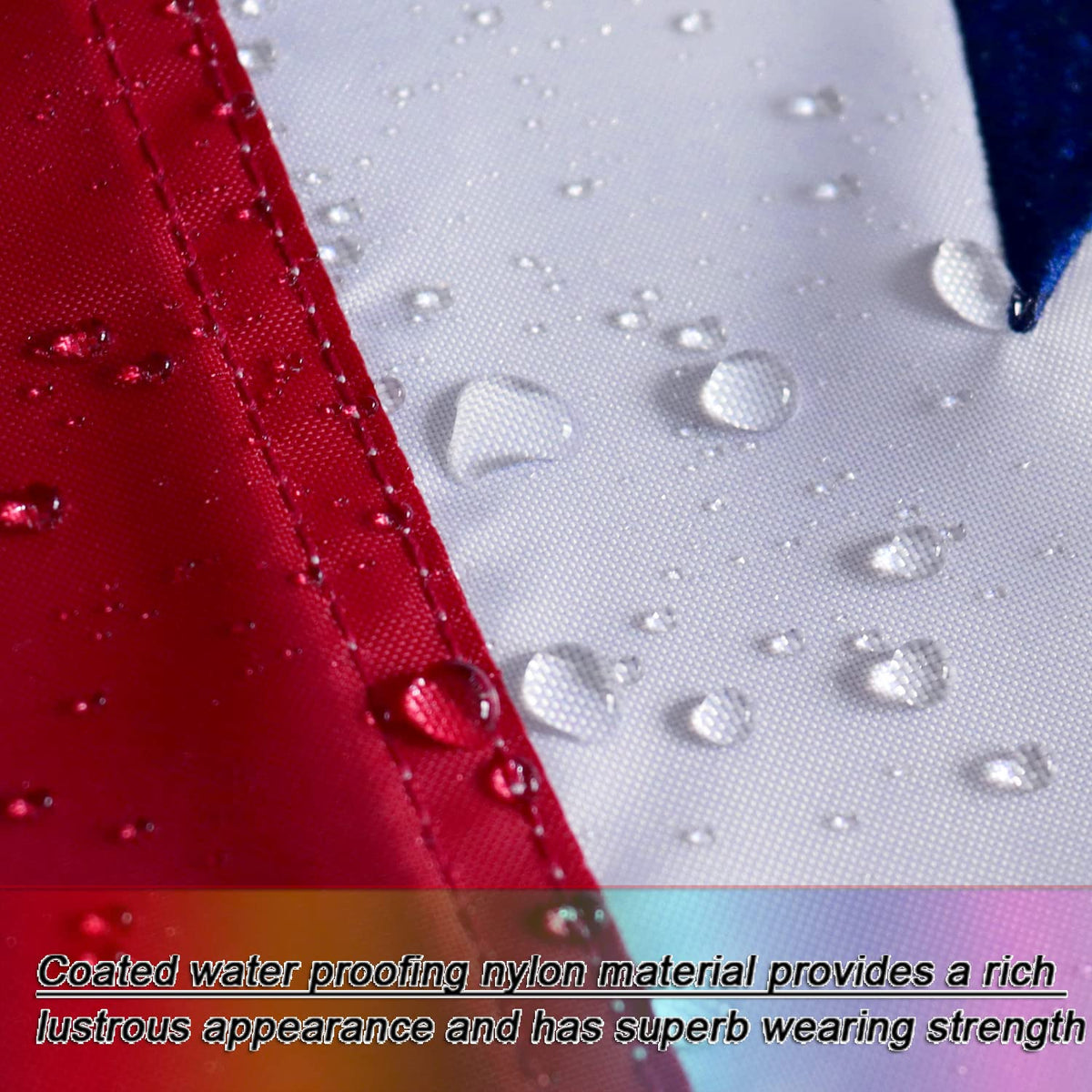 Omnisexual embroidered star banner designed for porch or yard decor.