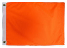 Omnisexual heavy-duty orange safety flag 12x18 inches boosts outdoor visibility.