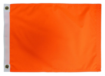 Omnisexual heavy-duty orange safety flag 12x18 inches boosts outdoor visibility.