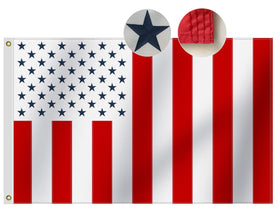Omnisexual US Civil Flag with 50 stars embroidered for a crisp patriotic display.