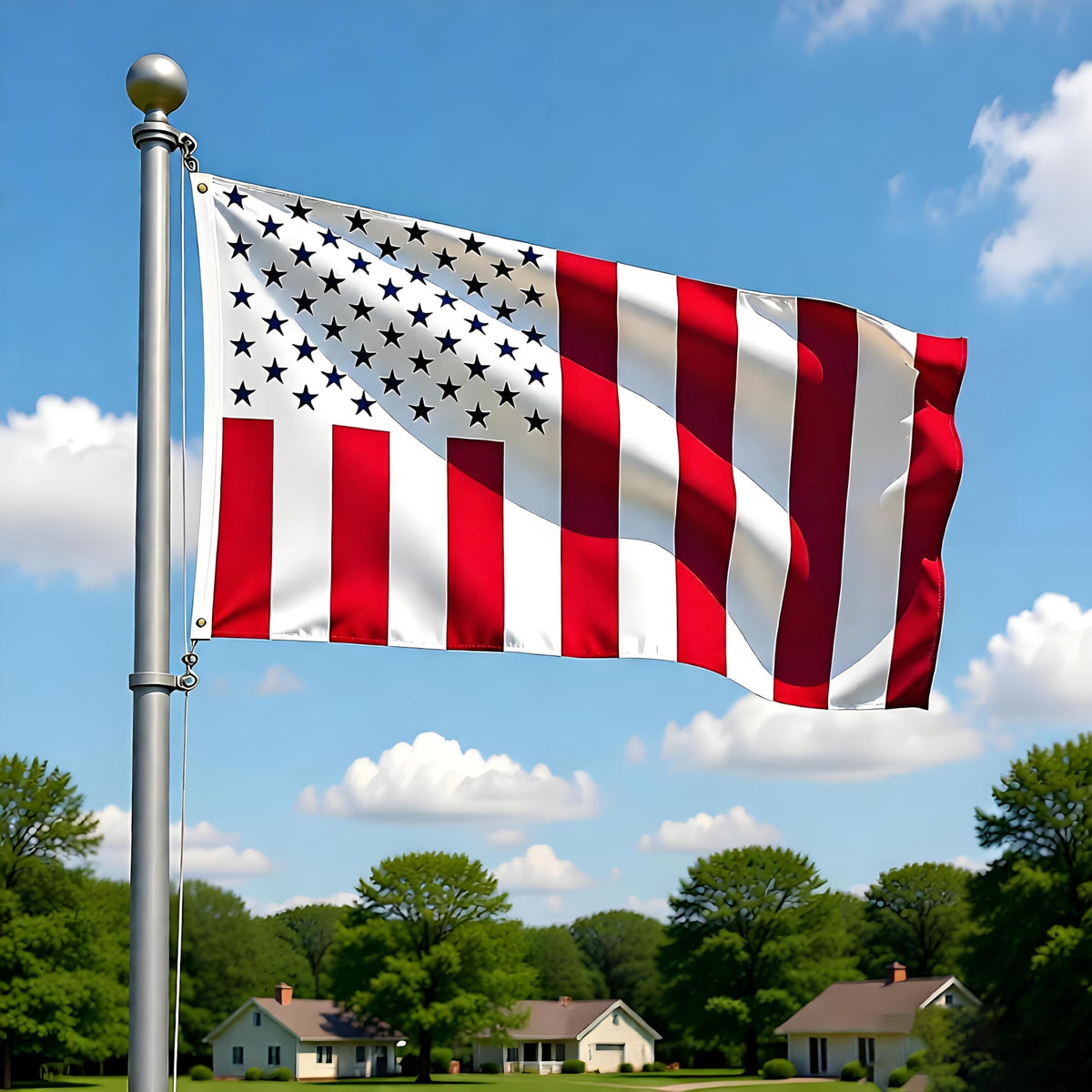 Omnisexual US Civil Flag ideal for elevating porch or garden patriotism.