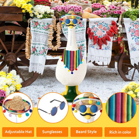 On-Airstore goose sunglasses add playful flair for sunny outdoor scenes.