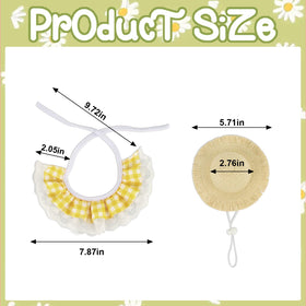 On-Airstore yellow gingham bib brightens garden decor.