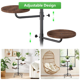 Onadak adjustable-height stand demonstrates versatile shelving for varying plant sizes.