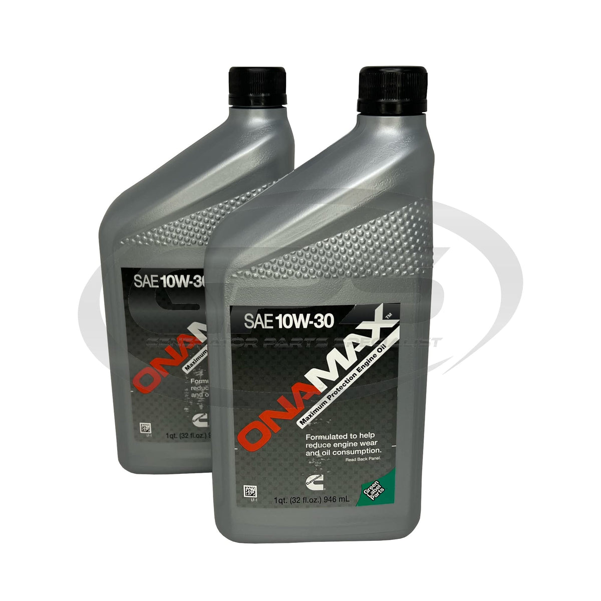 Onan ONAMAX oil A063E183, two bottles for proper lubrication and spec adherence.