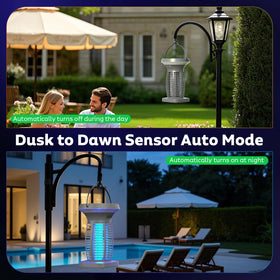 OnBeam dusk-to-dawn sensor activates gentle light automatically at dusk.