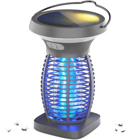 OnBeam solar bug zapper outdoor front view, effective pest protection for patios and gardens.