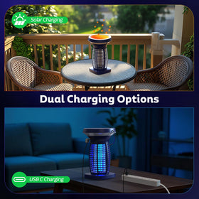 OnBeam bug zapper outdoor hanging hook ready for patio or camp use