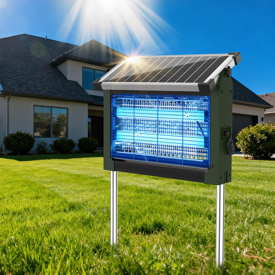 OnBeam solar bug zapper outdoor with weatherproof shell for yard pest control.
