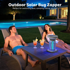 OnBeam zapper with protective mesh keeps children and pets safe.