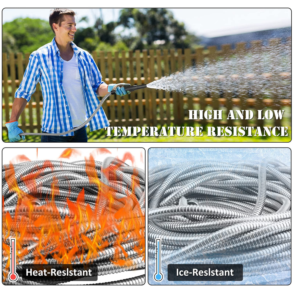 OnBrand connectable ends let you link two hoses for extended reach.