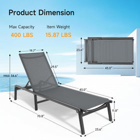 ONBRILL chaise lounge assembly-free unboxing ready to use right away
