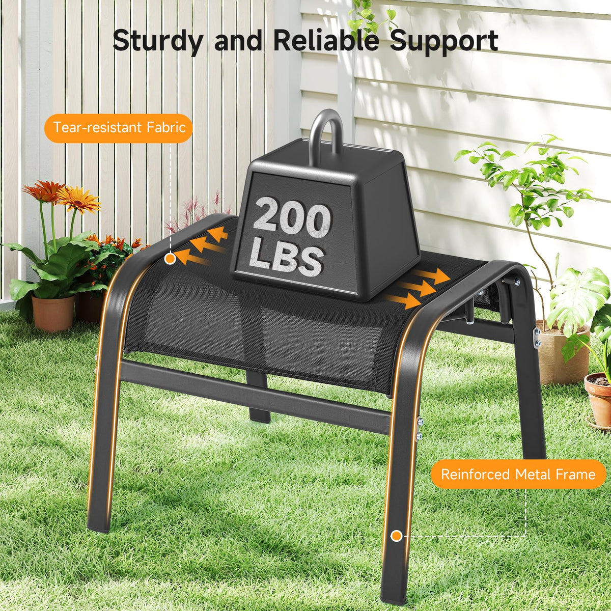 ONBRILL 2-pack footrests show a sturdy metal frame for lasting support.