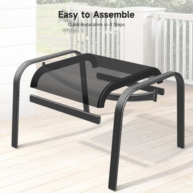 Easy 4-part assembly makes setup fast.