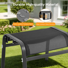 ONBRILL footrest with non-slip feet keeps decks stable and scratch-free.