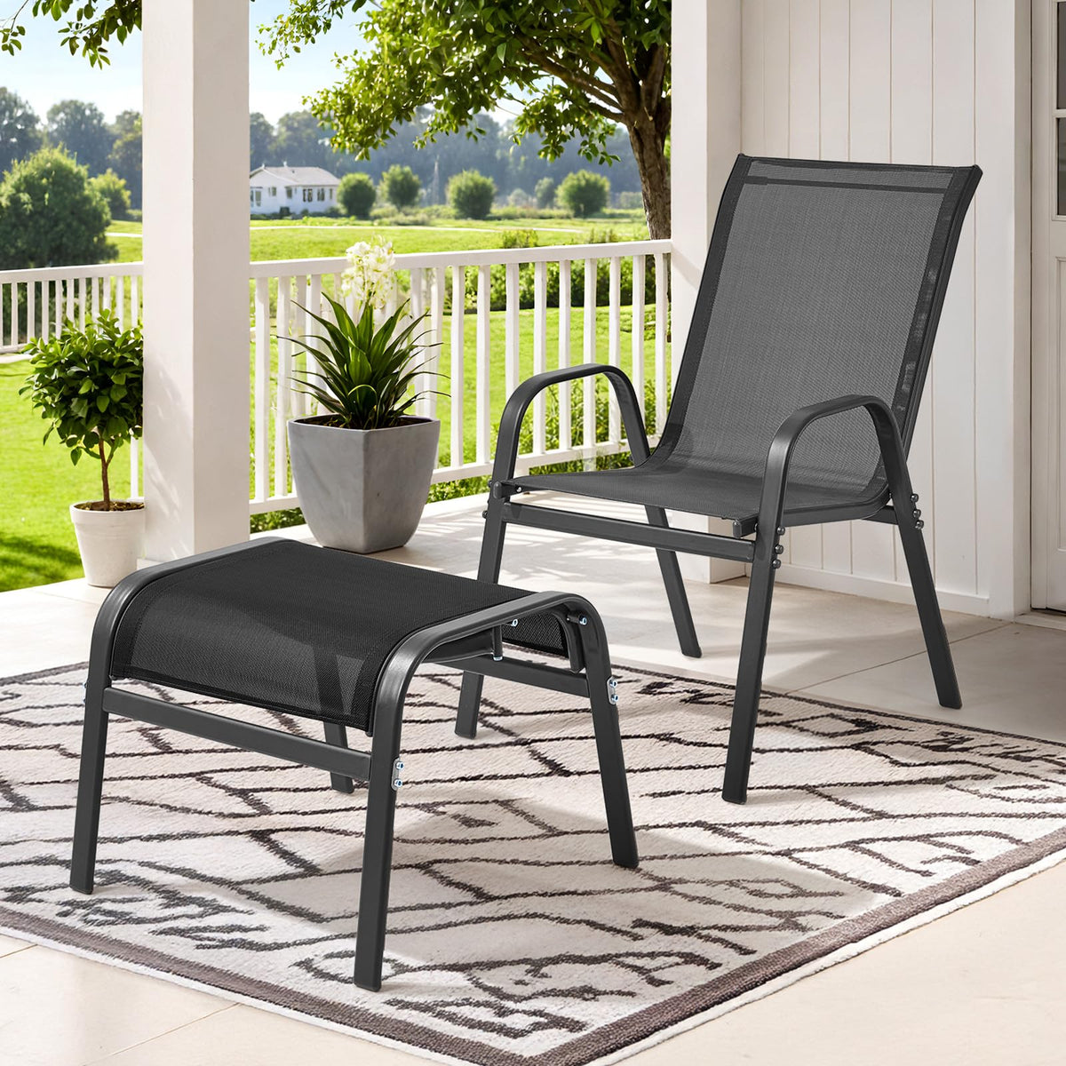Ideal for patio, balcony, poolside and indoor ottoman use.