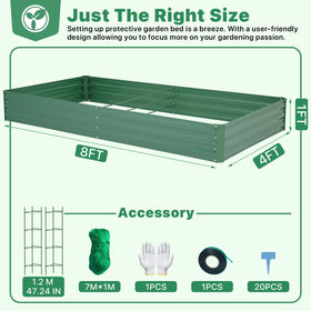 Oncemore raised bed close-up highlighting galvanized steel frame and durability.