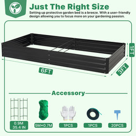 ONCEMORE 6x3x1ft side view—stable bed with open drainage