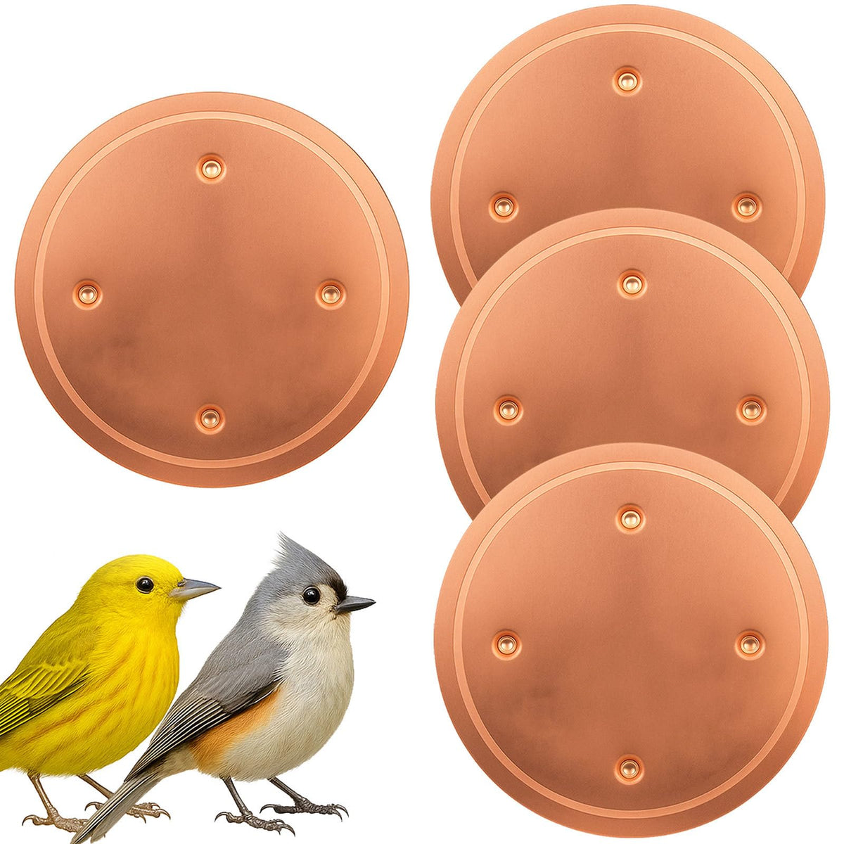 Oncpcare copper bird bath disk top view, durable for outdoor use