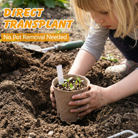 Ondware pots crafted from recycled pulp decompose in soil.