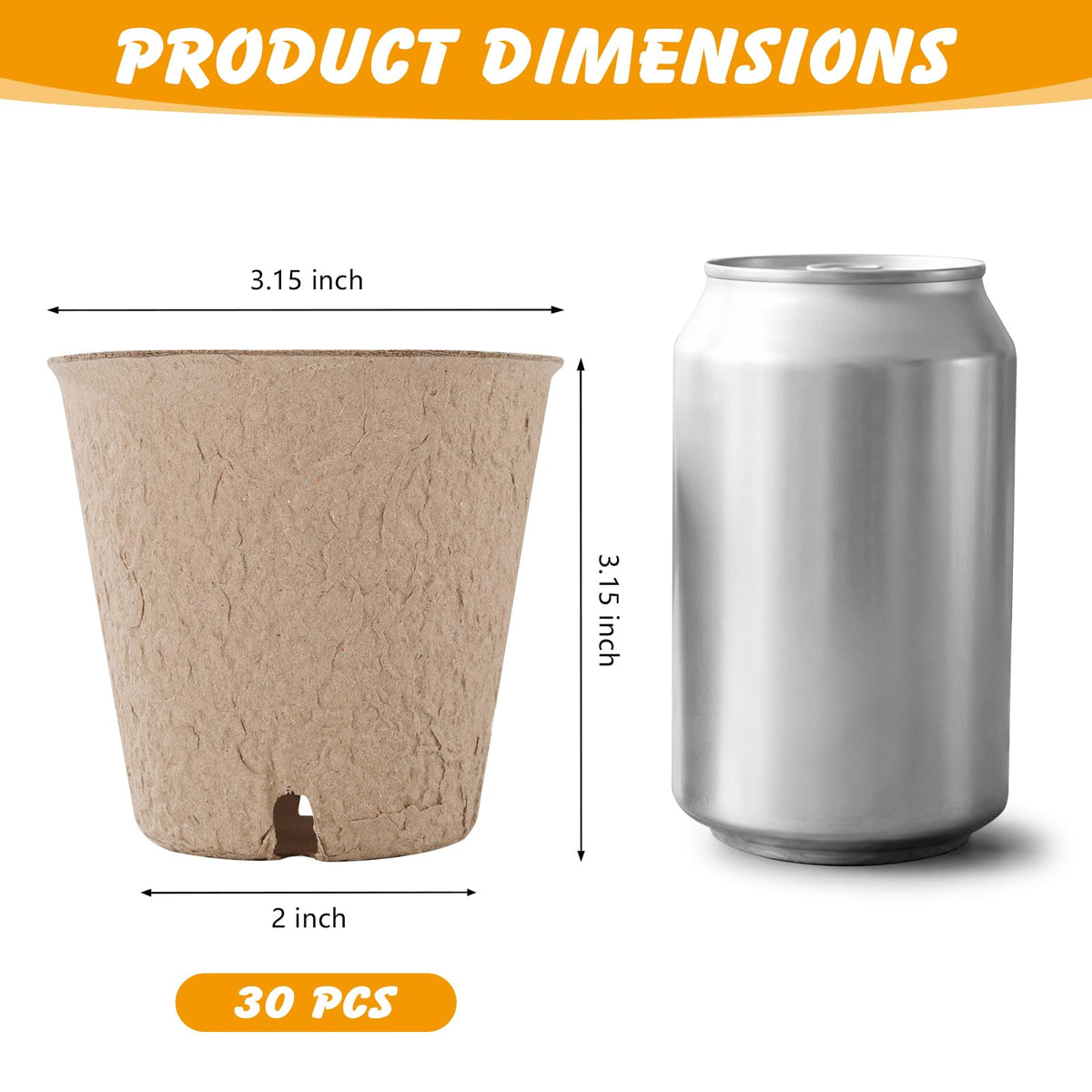 Ondware seedling pots with drainage holes prevent overwatering.