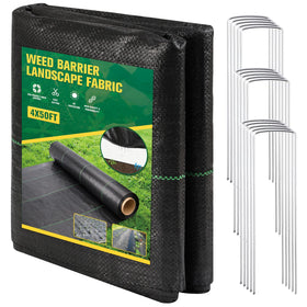 Ondware weed barrier fabric roll with guide lines for precise alignment and weed control.