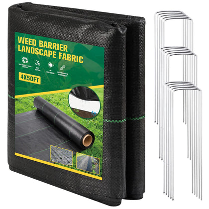 Ondware weed barrier fabric roll with guide lines for precise alignment and weed control.