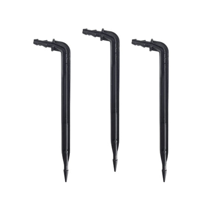 One Stop Outdoor 6in angled drip emitter stake directs water to roots in greenhouse settings.