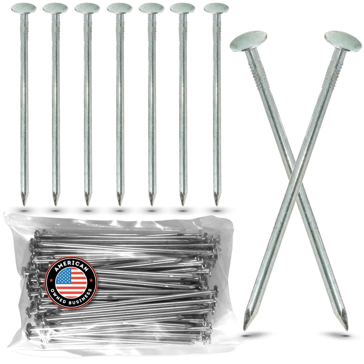 One Stop Outdoor US-made turf nails in a 150-pack for secure installations