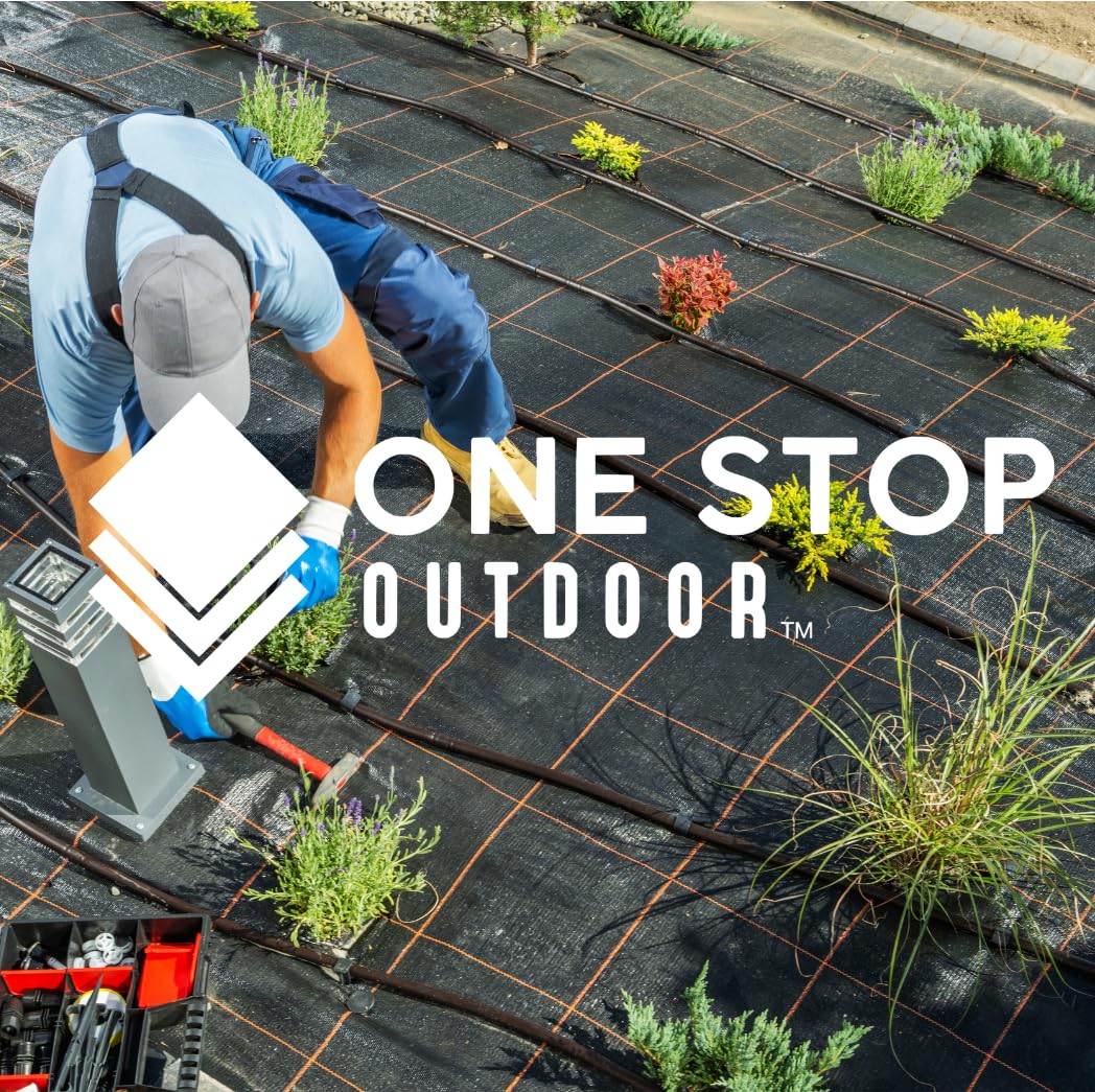 One Stop Outdoor UV-resistant drip connector end cap highlights durable, glue-free installation.