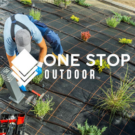 One Stop Outdoor UV-resistant drip connector end cap highlights durable, glue-free installation.
